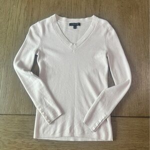 Banana Republic Ribbed Merino Wool Sweater Size Small Light Pink